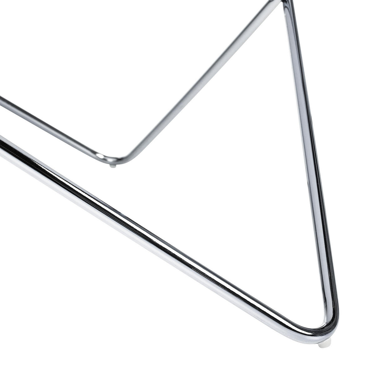 COUCHTISCH weiß/silber 80 cm MERIDIAN Meridian - Silberfarben/Weiß, Glas (80/80/40cm) - Beliani