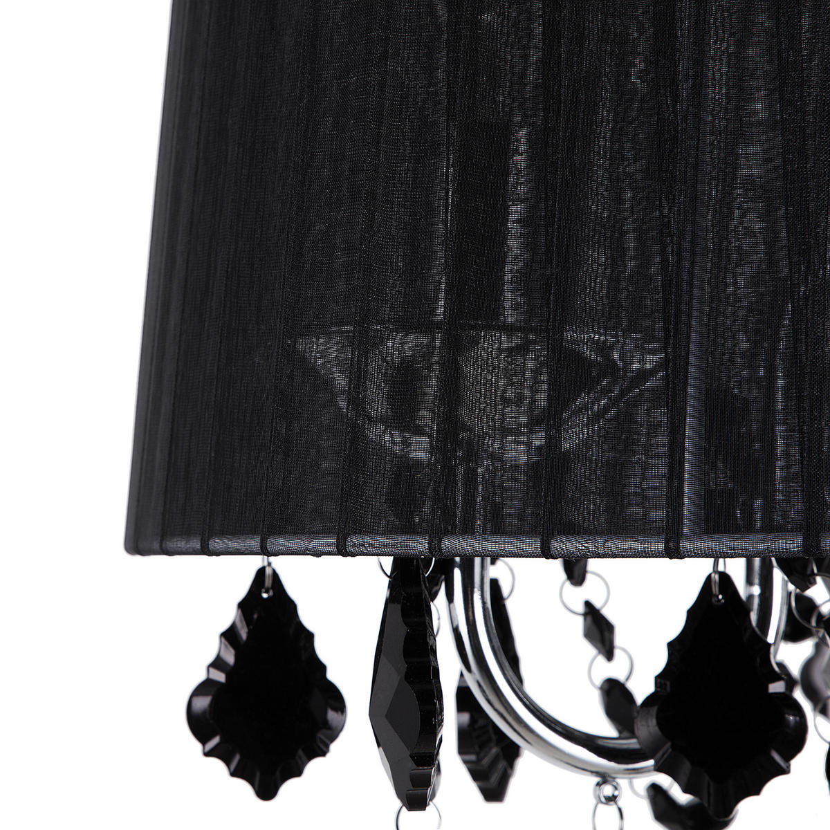 KRONLEUCHTER Evans 40/40/120 cm - Schwarz, Kunststoff (40/40/120cm) - Beliani