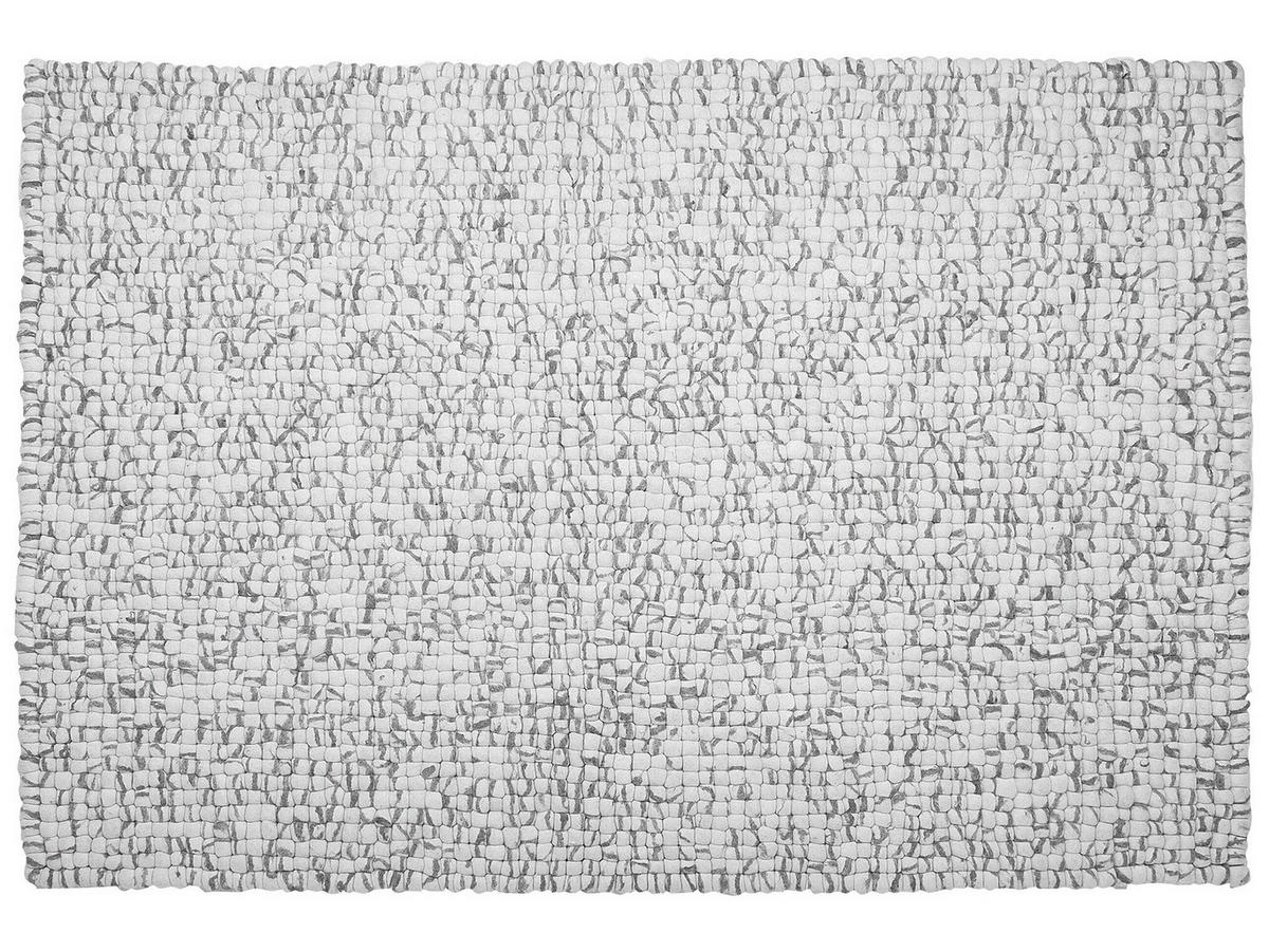 FILZKUGELTEPPICH Amdo 230/160 cm - Grau, Textil (160/230cm) - Beliani