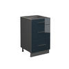 SCHUBLADENSCHRANK Fame-Line Dunkelblau Hochglanz 50 cm ohne AP - Anthrazit/Dunkelblau, Holzwerkstoff (50/82/51.6cm) - Vicco