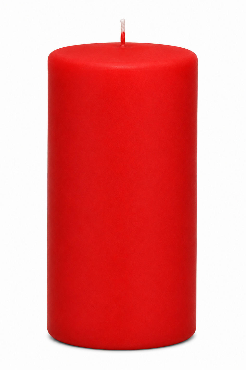 STUMPENKERZEN Samt-Lack Tornado Red 15 x 7 cm, 4er Set - Rot, Paraffin (7/15/15cm) - Kopschitz Kerzen