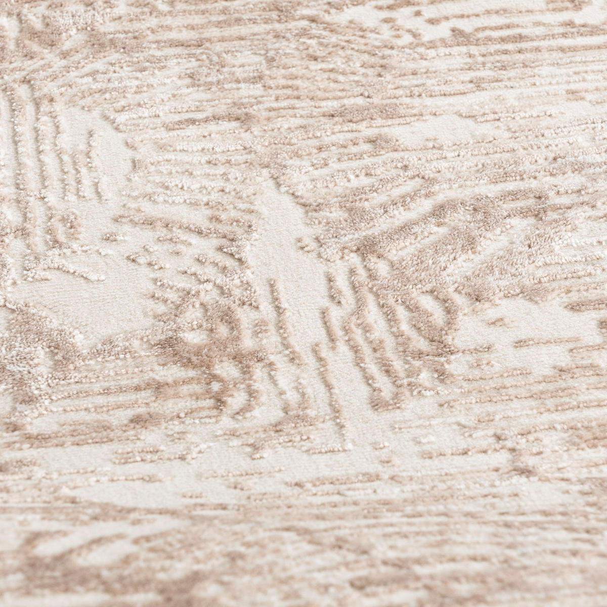TEPPICH Beige Modern Geometrisch - Rechteckig Abstrakt - Weiß - 200 x 300 cm - Ecru/Beige, Textil (200/300cm) - Mazovia