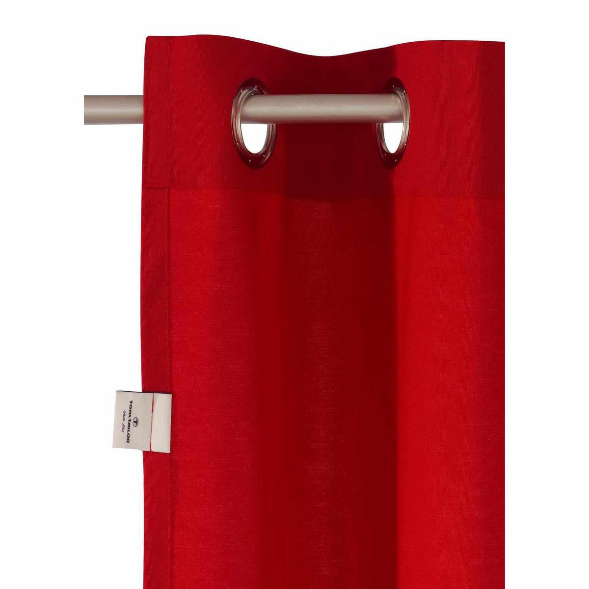 ÖSENVORHANG DOVE Blickdicht - Rot, Textil (140/0.5/245cm) - Tom Tailor