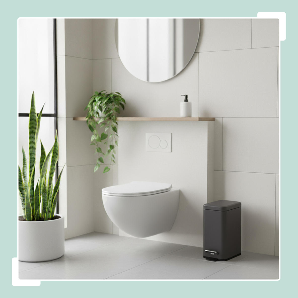 BAD-MÜLLEIMER - Multicolor, Kunststoff/Metall (14/29.5/26cm) - Relaxdays