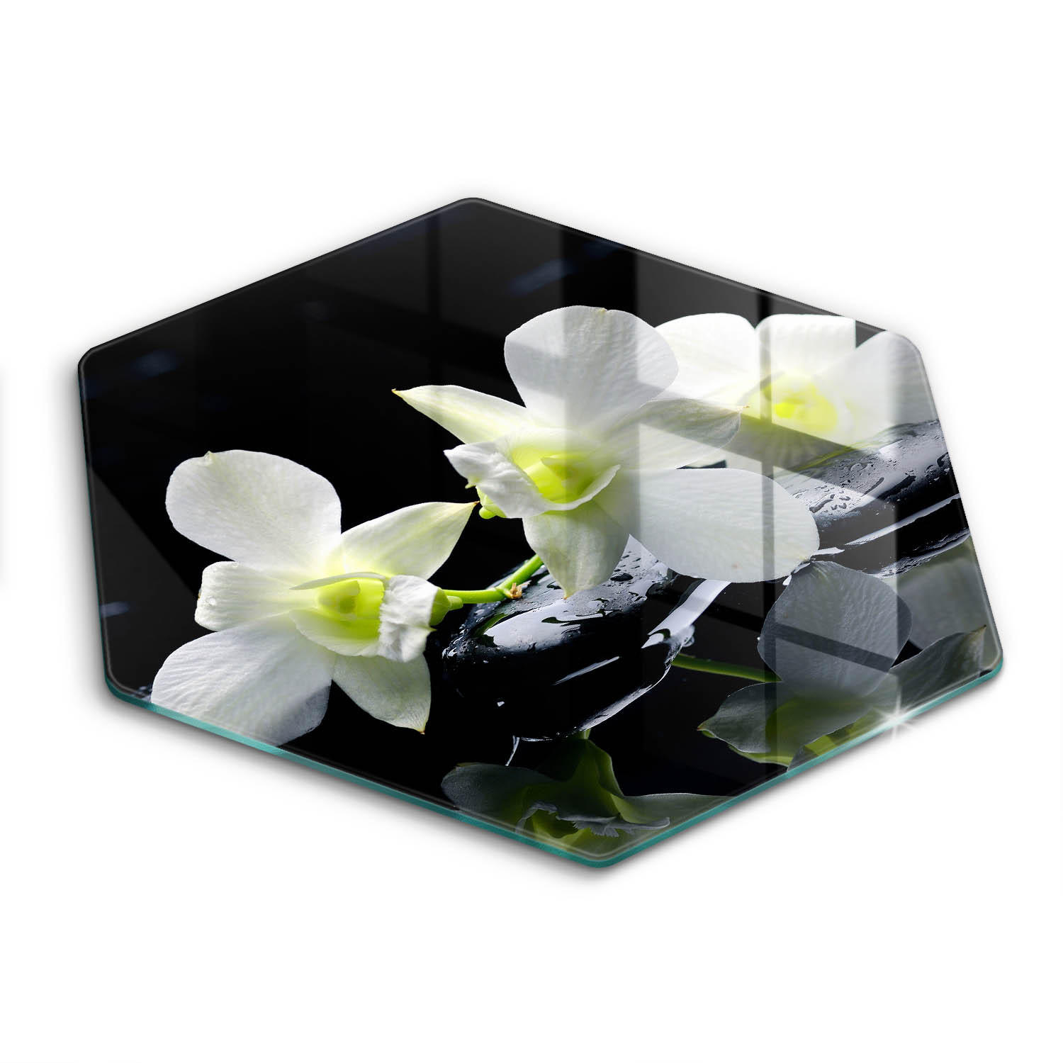 Wallfluent Glasplatte Schwarz 40x40 cm