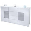 SIDEBOARD Grömitz Weiß matt - Weiß, Holzwerkstoff (138.5/75.5/35cm) - Vladon
