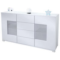 SIDEBOARD Grömitz Weiß matt - Weiß, Holzwerkstoff (138.5/75.5/35cm) - Vladon