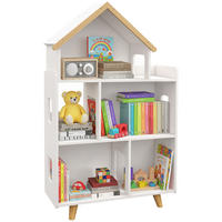 REGAL DE-17227 Hausform mit 3 Ebenen Weiß & Natur - Weiß, Holzwerkstoff (25/108.5/65cm) - ComfortXL