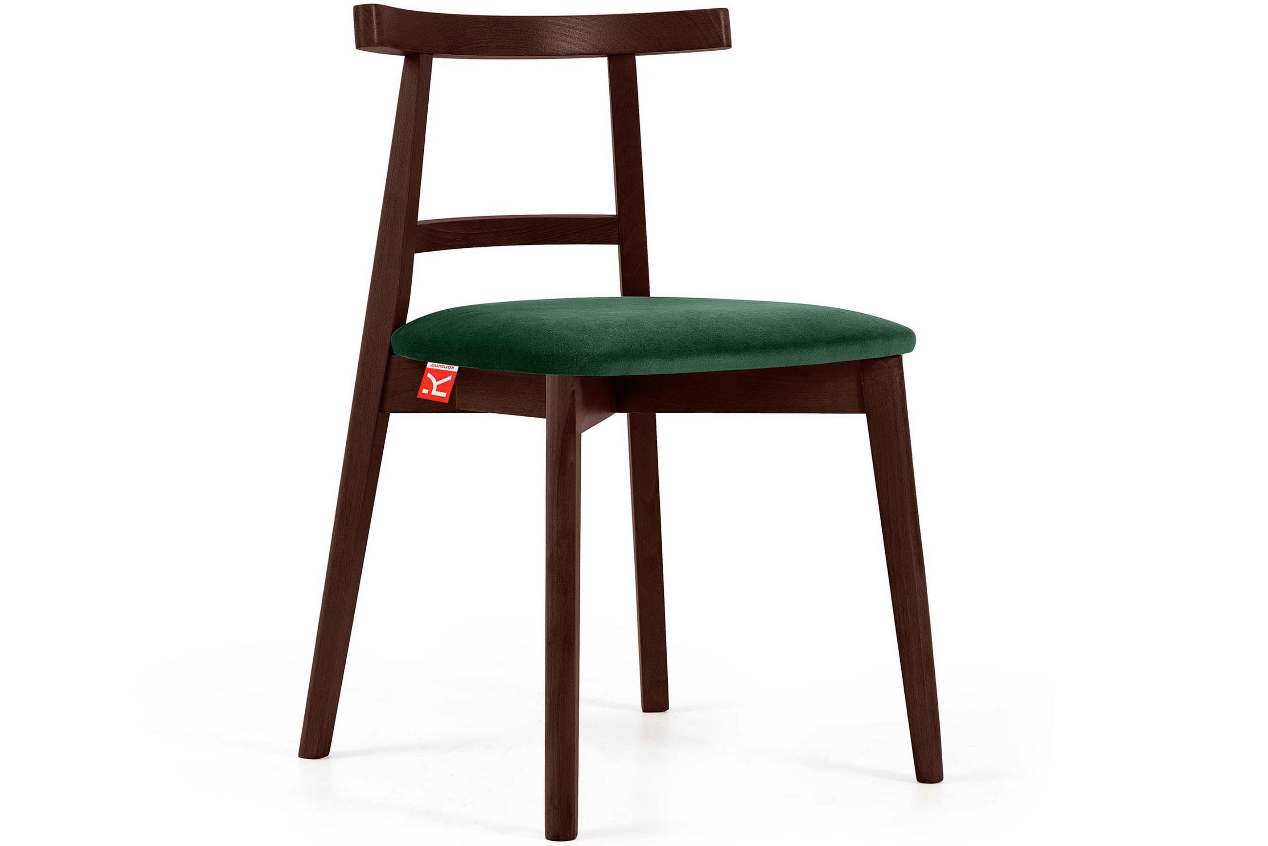 ESSTISCHSTÜHLE LILIO 2 St Vintage, Dunkelgrün / Mahagoni - Dunkelgrün, Holz/Textil (47/76/45cm) - KONSIMO®