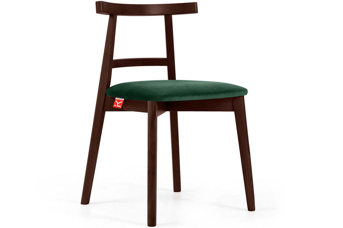 ESSTISCHSTÜHLE LILIO 2 St Vintage, Dunkelgrün / Mahagoni - Dunkelgrün, Holz/Textil (47/76/45cm) - KONSIMO®