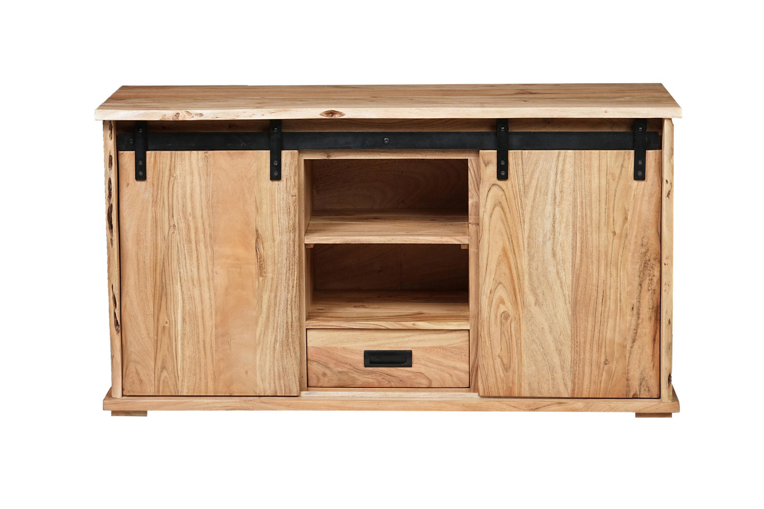 LOWBOARD LIAN IV - Beige/Naturfarben, Holz (128/70/45cm) - SAM