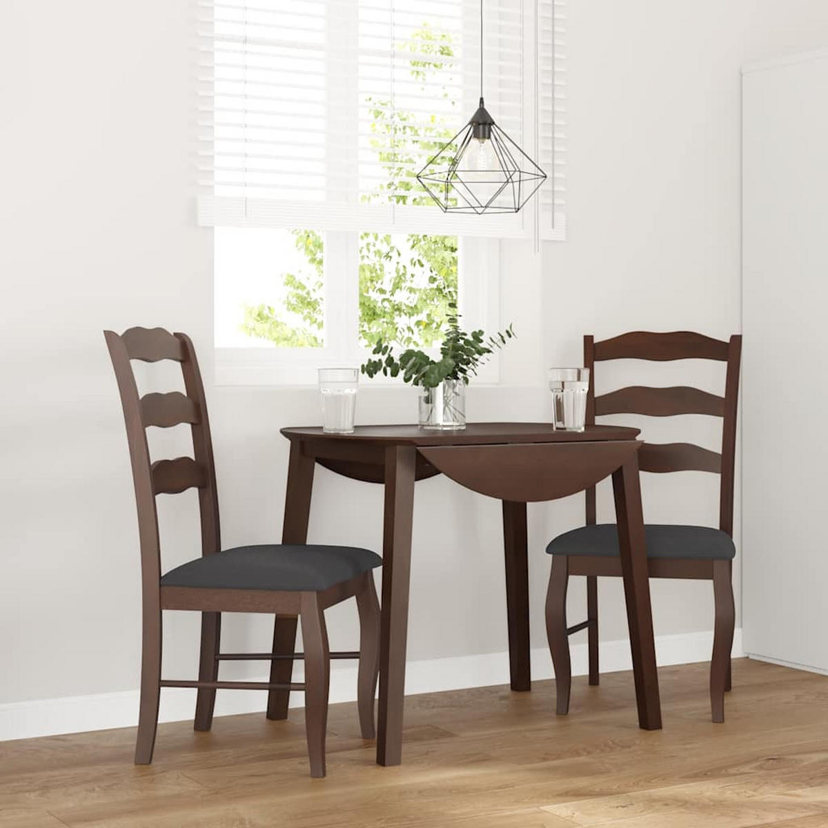 ESSZIMMERSTÜHLE Resz mit Kissen 2er-Set Braun-Schwarz - Schwarz, Holz (48/99/53.5cm) - DELUKE