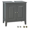 WASCHBECKENUNTERSCHRANK Grau - Grau, Holzwerkstoff (60/62/30cm) - SoBuy