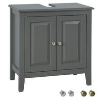 WASCHBECKENUNTERSCHRANK Grau - Grau, Holzwerkstoff (60/62/30cm) - SoBuy