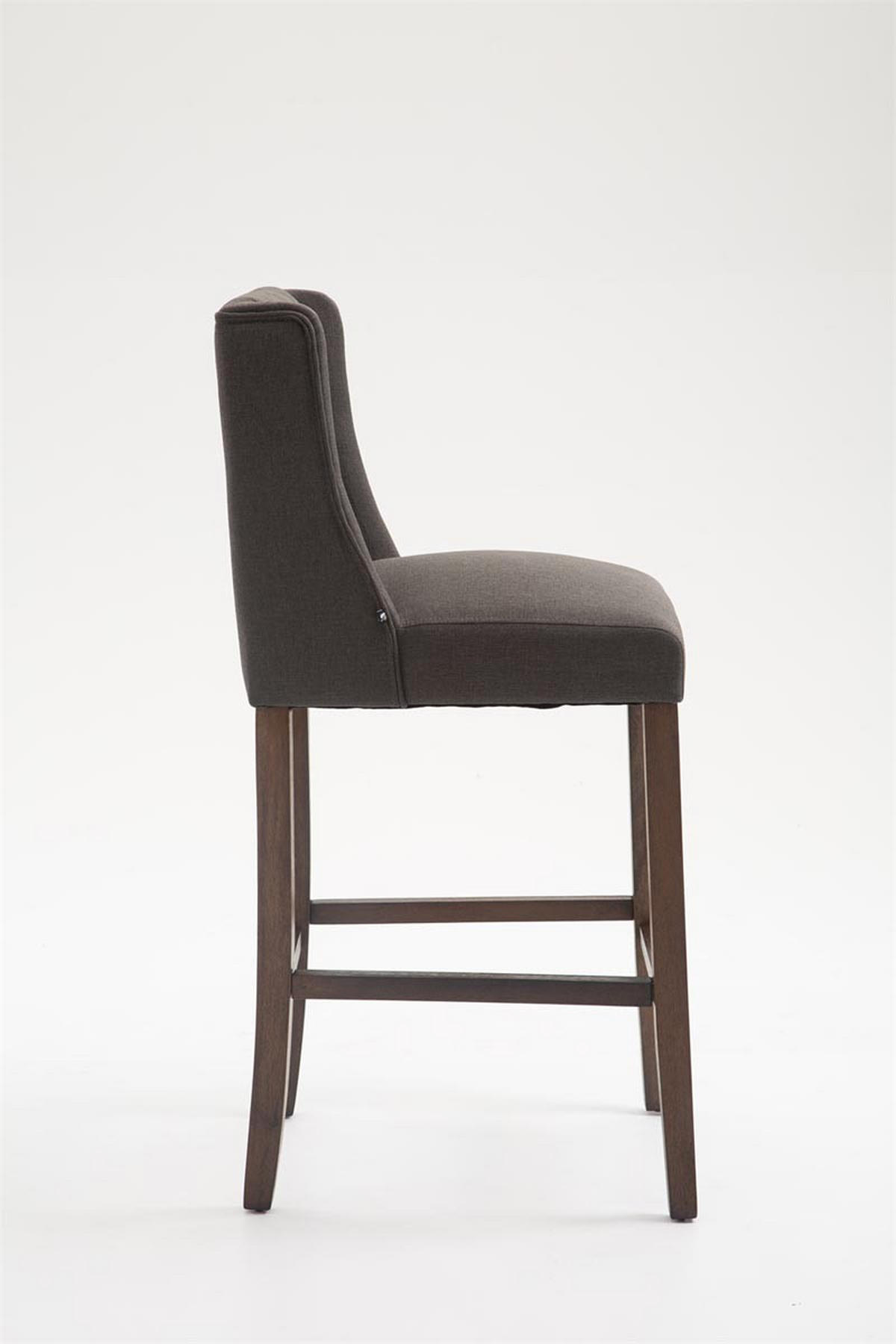 BARHOCKER Stoff dunkelgrau - Dunkelgrau, Holz/Textil (56/111/51cm) - CLP