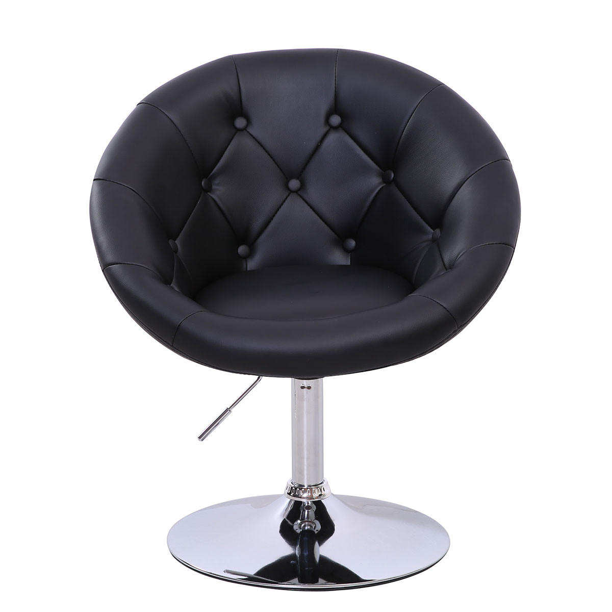 COCKTAILSESSEL HAVANNA Kunstleder Schwarz - Silberfarben/Schwarz, Textil (62/88/58cm) - SVITA