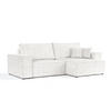 ECKSOFA CAVO mit Schlaffunktion Creme im Neve Stoff - Creme/Schwarz, Holz/Holzwerkstoff (255/148cm) - AltaBeds