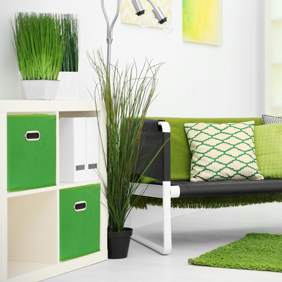 4XAUFBEWAHRUNGSBOX - Beige, Wellpappe/Textil (30/30/30cm) - Relaxdays