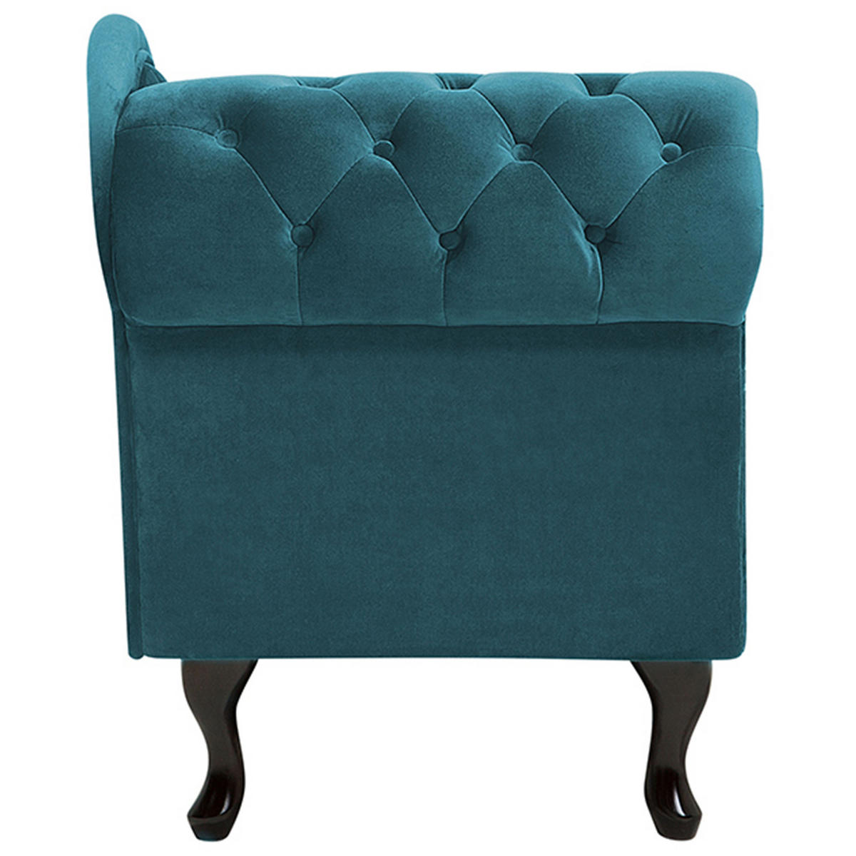 CHAISELONGUE Samtstoff smaragdgrün linksseitig Nimes - Schwarz/Hellgrün, Textil (170/79/61cm) - Beliani