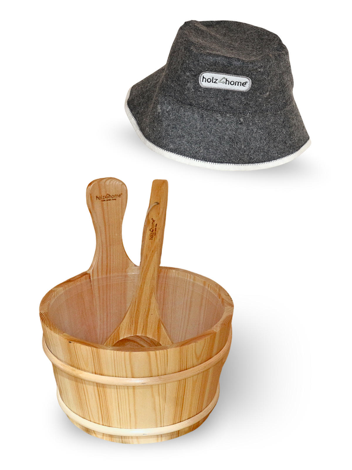 FASSSAUNA L Outdoorsauna für 4 Personen inkl. 6 kW Elektroofen - Naturfarben, Holz (180/190/180cm) - holz4home