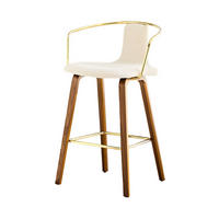 BARHOCKER 2er-Set mit Armlehne, Weiß - Weiß, Holz (44/88/54.7cm) - Meubliv