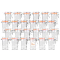 EINMACHGLAS-SET mit Bügelverschluss 70ml 24er-Pack - Transparent, Glas (0.07L)
