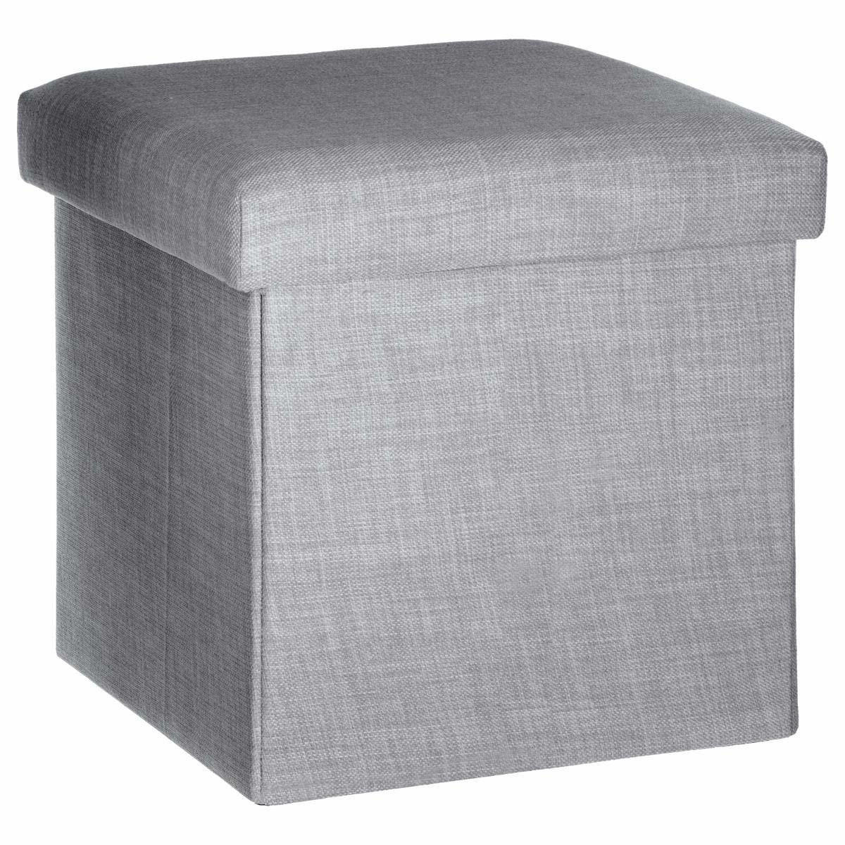 KLAPPHOCKER eleganter 38/38/38 cm - Grau, Textil (38/38/38cm) - Atmosphera Createur d´interieur