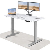 SCHREIBTISCH Elektrisch Höhenverstellbarer HomePro 140x70cm Grau/Weiß mit Memory-Funktion, Anti-Kollisions Technologie - Weiß/Grau, Holzwerkstoff (70/140/62cm) - Desktronic