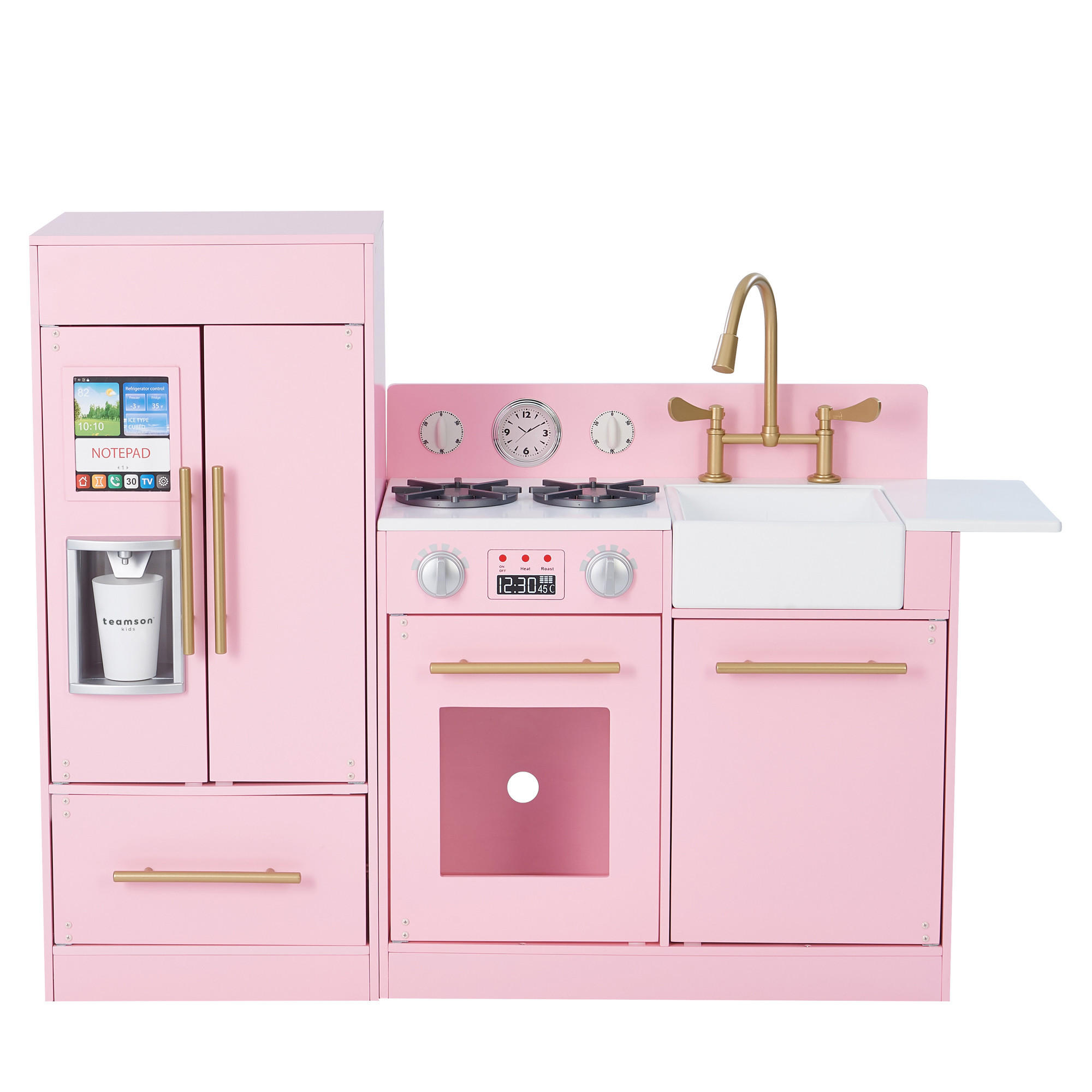 KINDERKÜCHE Spielküche, Rosa, 81cm - Pink, Holzwerkstoff (106/30/81cm) - Teamson Kids