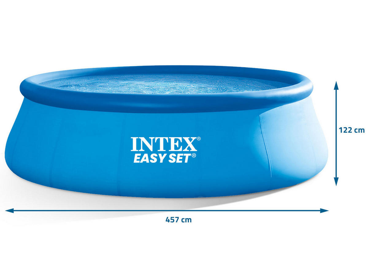 QUICK-UP POOL SET 457 x 122 cm, 18in1 - 26168 - Blau, Textil (457/122cm)