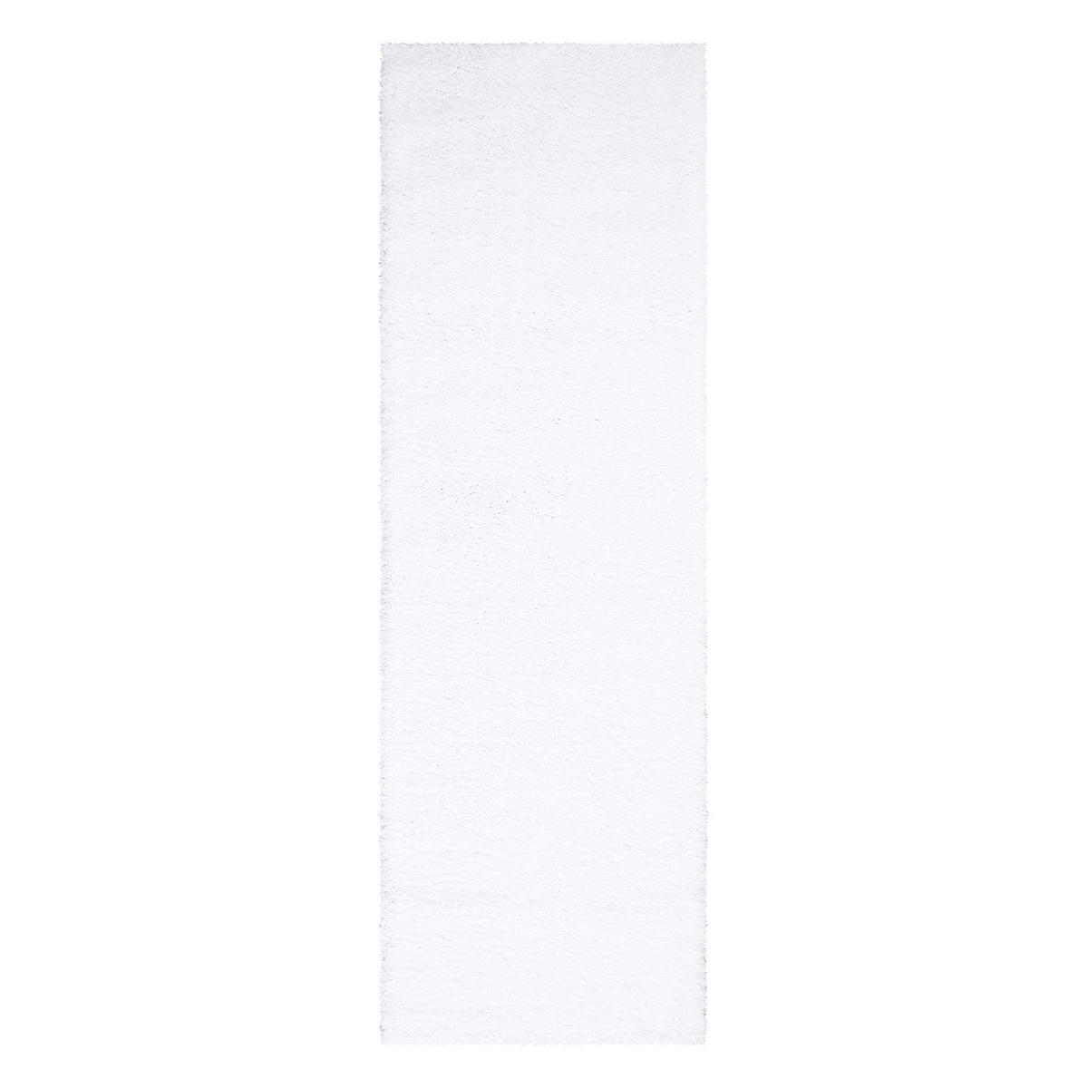 HOCHFLOR-TEPPICH City Shaggy 500 Weiss 80x300 cm - Weiß, Textil (80/300cm) - carpet city