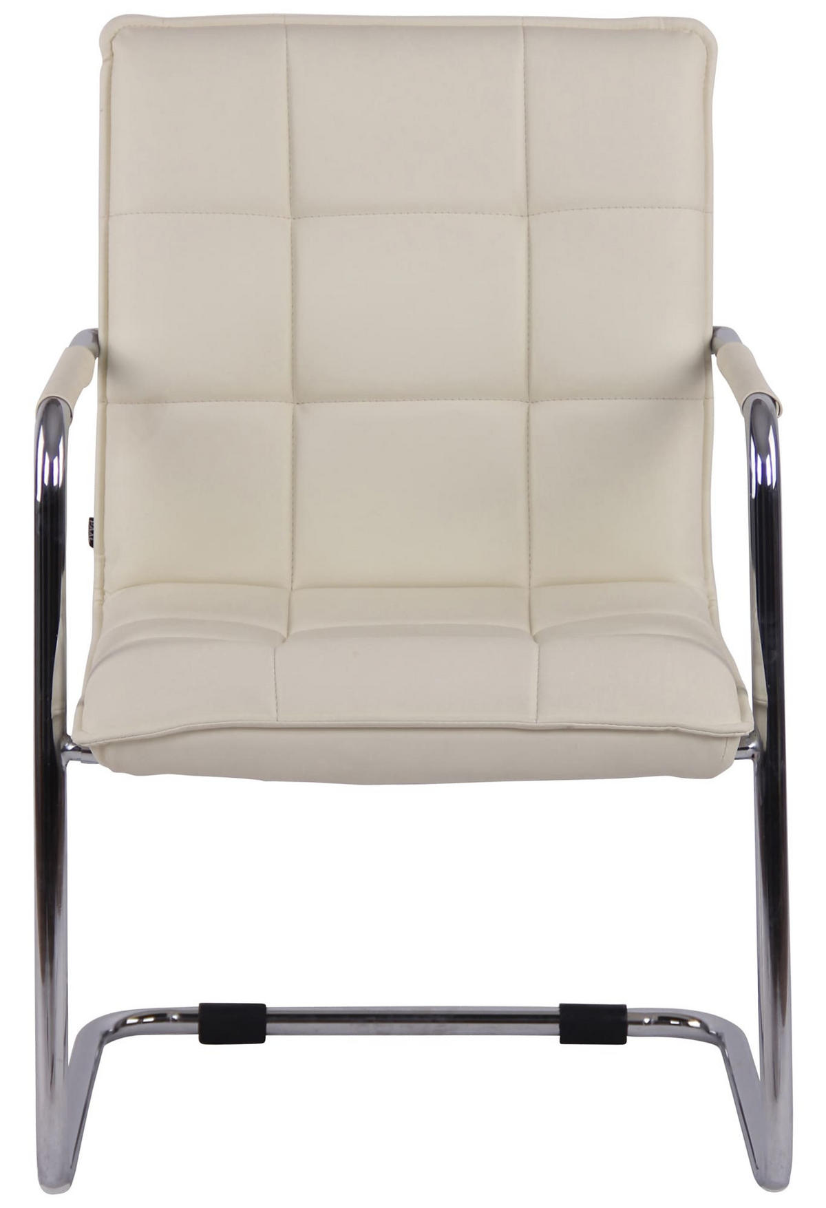 SCHWINGSTUHL 2er Set Lederlook creme - Chromfarben/Creme, Textil/Metall (57/89/64cm) - CLP