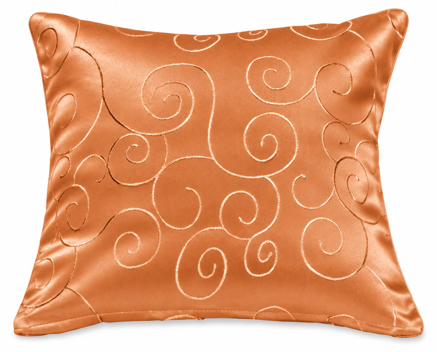KISSENBEZUG 60/60 cm Orange Damast Circle - Orange, Textil (60/60cm) - TiborTex
