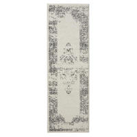 VINTAGELÄUFER Sia 80/240 cm - Creme/Grau, Kunststoff (80/240cm) - benuta