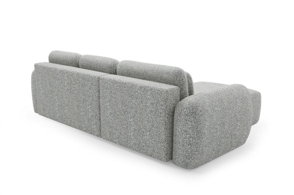 ECKSOFA Gaston Mit Schlaffunktion - Grau, Holzwerkstoff/Textil (304/190cm) - Fun Möbel
