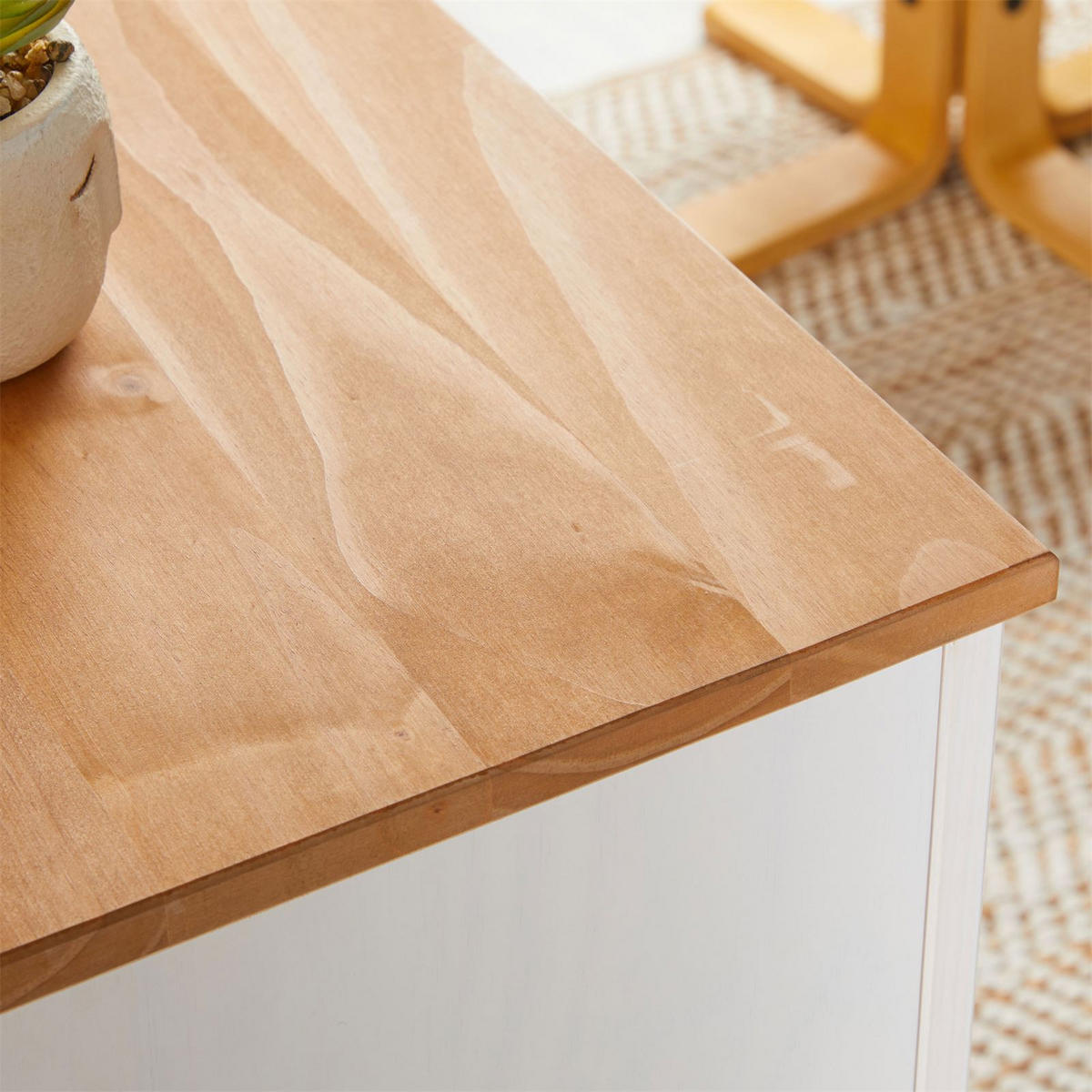 KOMMODE BOLTON - Weiß/Braun, Holz (91/88/40cm) - IDIMEX