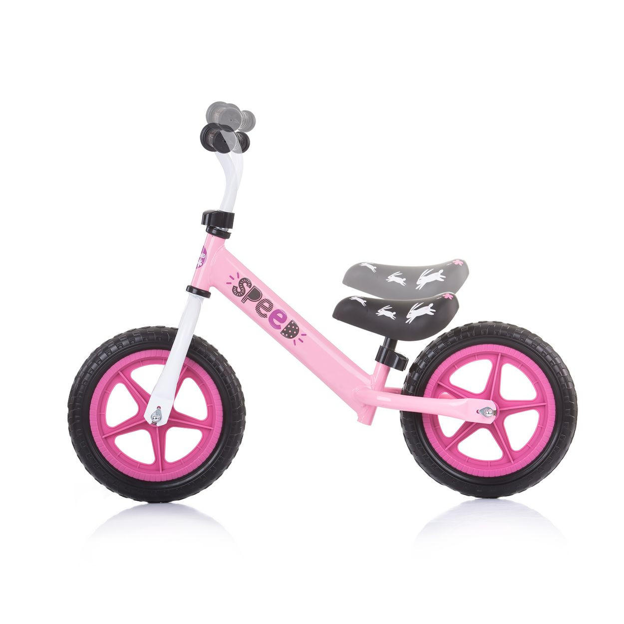 LAUFRAD Speed pink 12 Zoll, Gummigriff, Lenkstange Sitz höhenverstellbar - Pink, Metall (77/40/59cm) - Chipolino