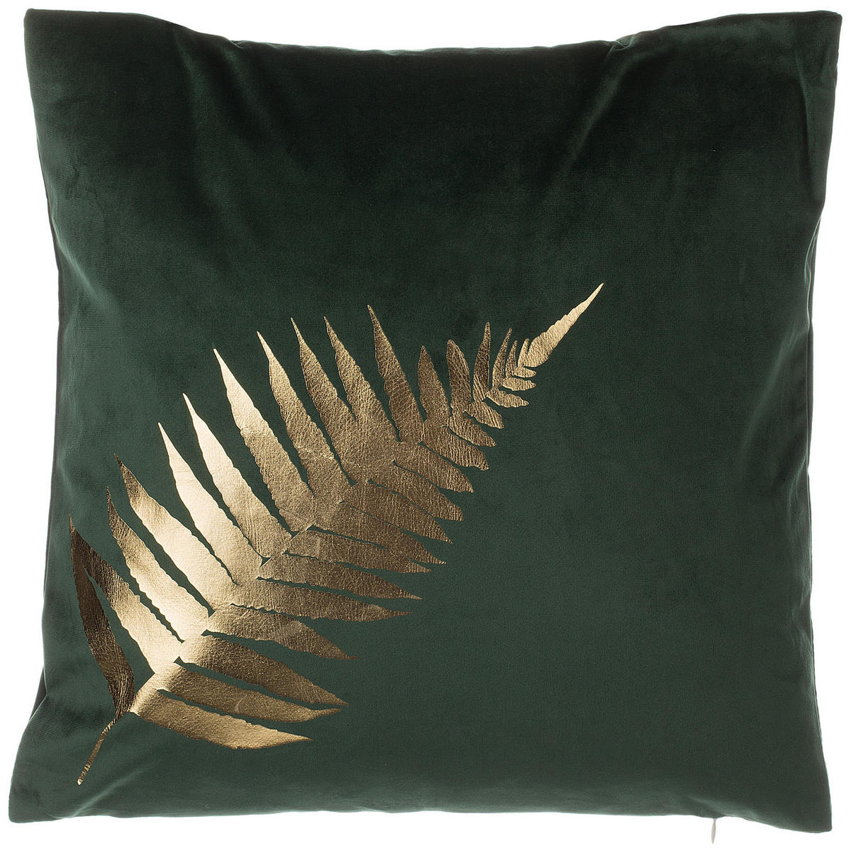 DEKOKISSEN 2er-Set Dunkelgrün 45/45 cm Fern - Dunkelgrün, Textil (45/45cm) - Beliani