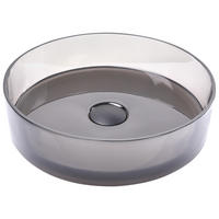 AUFSATZWASCHBECKEN Schwarz 36 cm Mineralwerkstoff Tolosa - Schwarz, Keramik (36/10/36cm) - Beliani