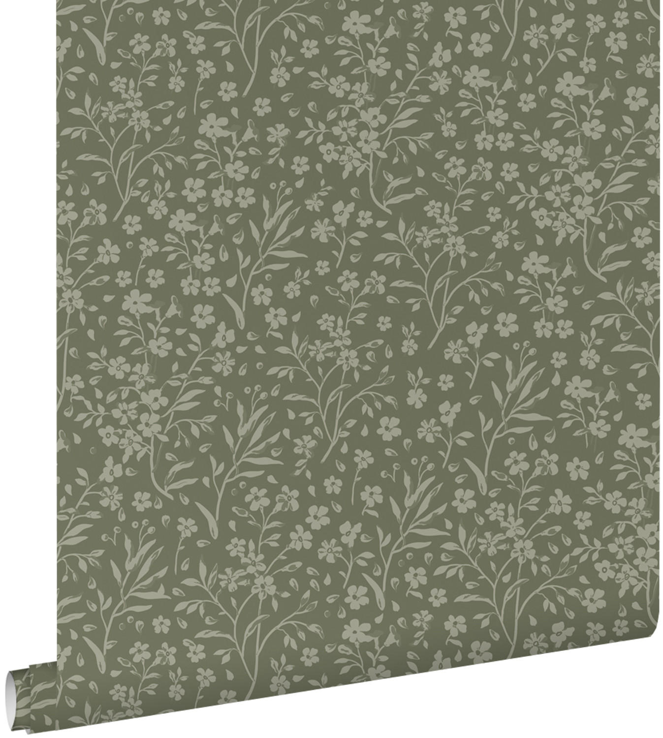 TAPETE Blumen 50 x 900 cm - Grün, Papier (50/0.1cm) - ESTAhome