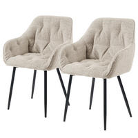 ARMLEHNENSTUHL - Eisen - Beige, Textil/Metall (60/84/56cm) - home24