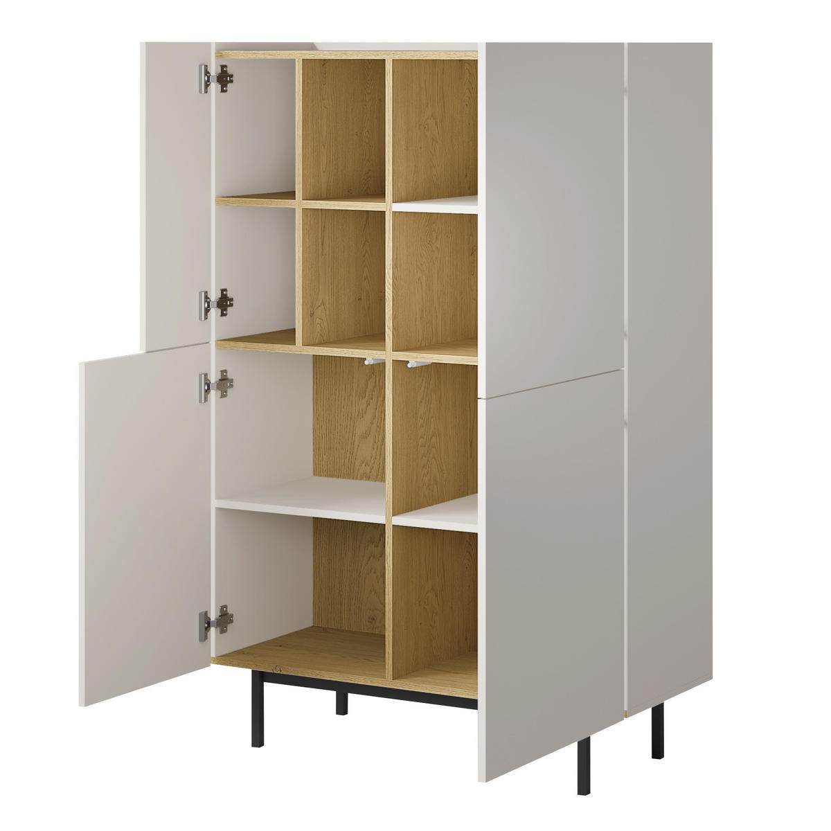 REGAL Noel 100 Kaschmir/Cremona-Eiche - Kaschmir/Eichefarben, Holzwerkstoff/Metall (100/152/42cm) - mzm24