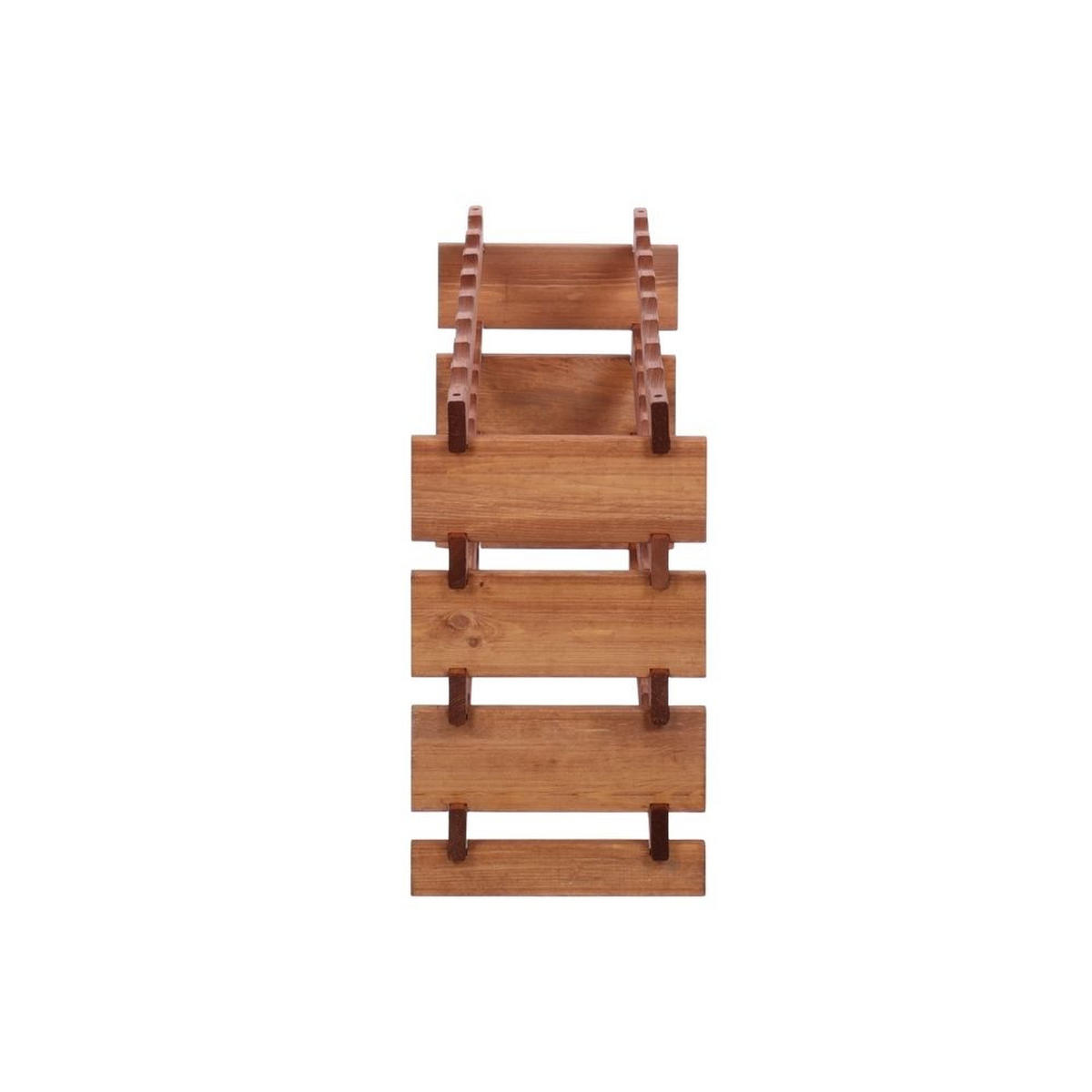 WEINREGAL VINOTECA FLEX PRO HxBxT 51x84x28cm 32 Flaschen auf 4 Ebenen Braun geölt - Braun, Holz (84/51/28cm) - PROREGAL