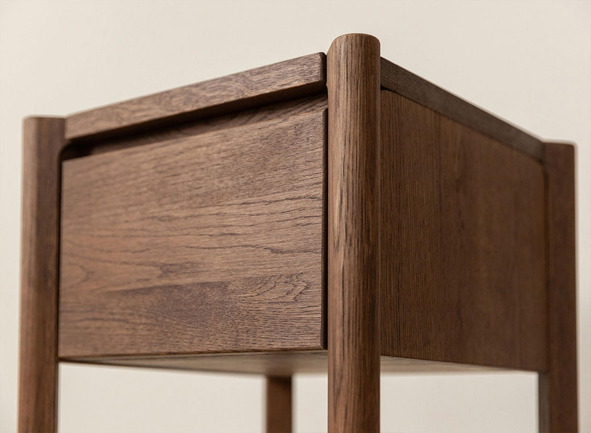 BEISTELLTISCH Campi Eiche Tabak 33 / 33 / 60cm - Eichefarben, Holz (33/33/60cm) - Feldmann-Wohnen