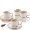 ESPRESSOTASSEN SET RIO CREME - 12 teilig aus Steingut - Creme, Keramik (0.08L) - Sänger