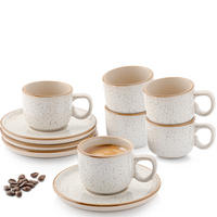ESPRESSOTASSEN SET RIO CREME - 12 teilig aus Steingut - Creme, Keramik (0.08L) - Sänger
