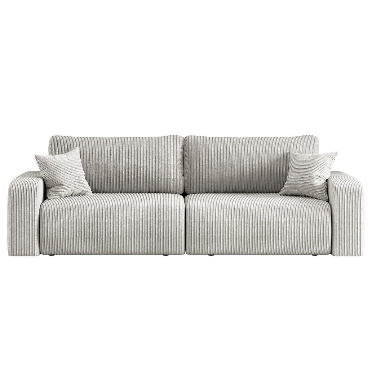 SCHLAFSOFA - Schwarz/Grau, Kunststoff/Textil (245/83/90cm) - home24