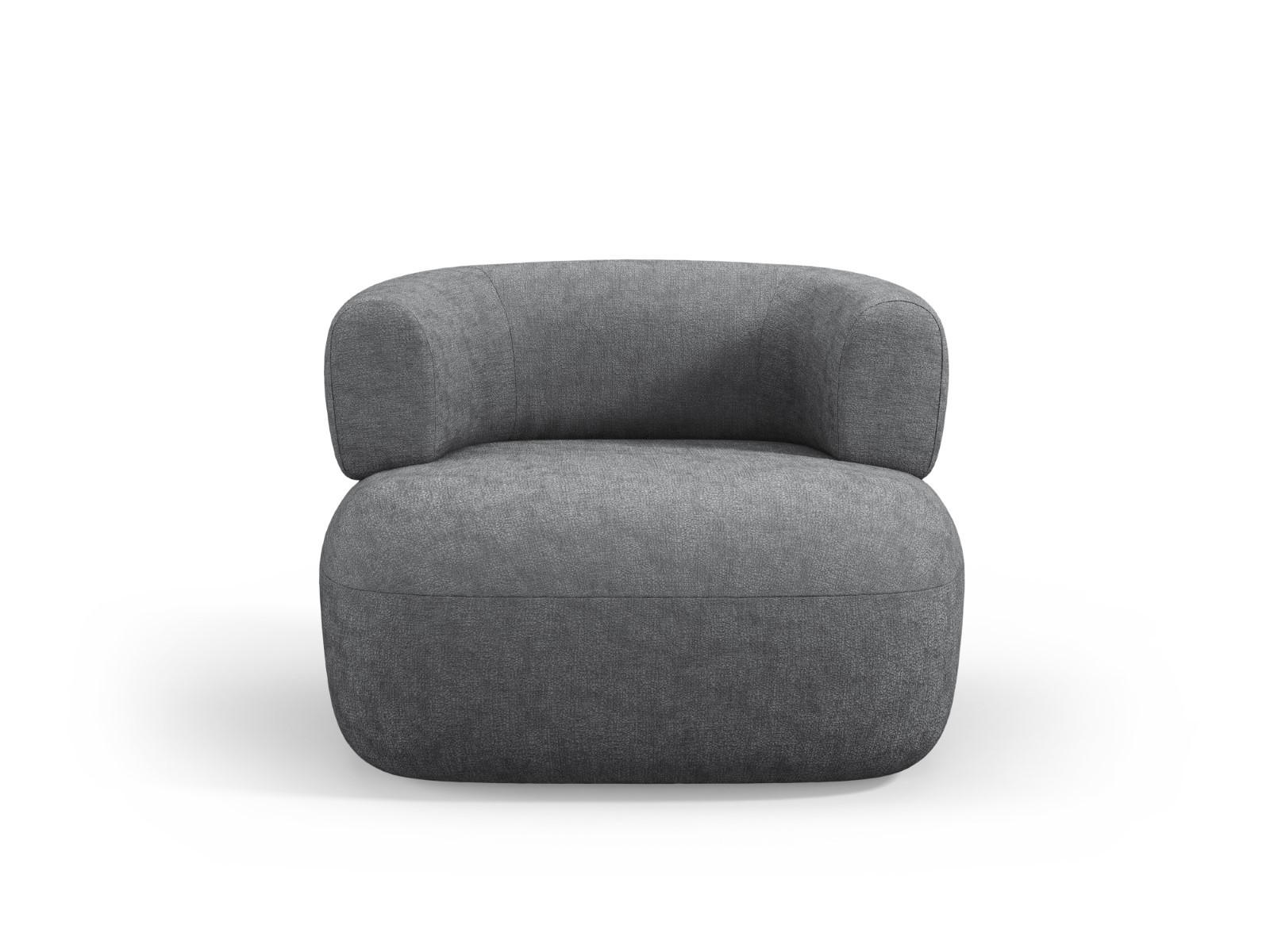 SESSEL Jenny aus Chenille-Stoff dunkelgrau - Dunkelgrau, Textil (88/73/90cm) - Micadoni