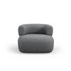 SESSEL Jenny aus Chenille-Stoff dunkelgrau - Dunkelgrau, Textil (88/73/90cm) - Micadoni