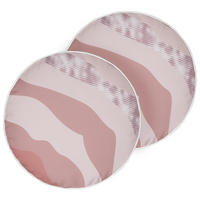 GARTENKISSEN 2er-Set abstraktem Motiv pastellrosa 40 cm Campei - Rosa, Textil (40/40cm) - Beliani